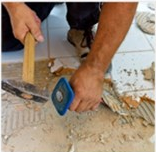 property maintenance being conducted to tile floor