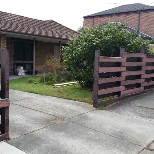 house before fence repairs